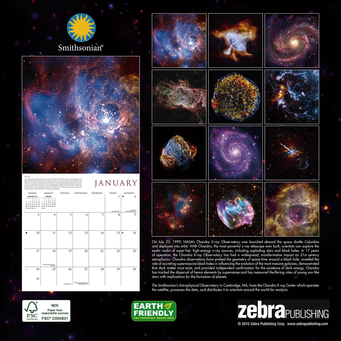 2016 Space Wall Calendar