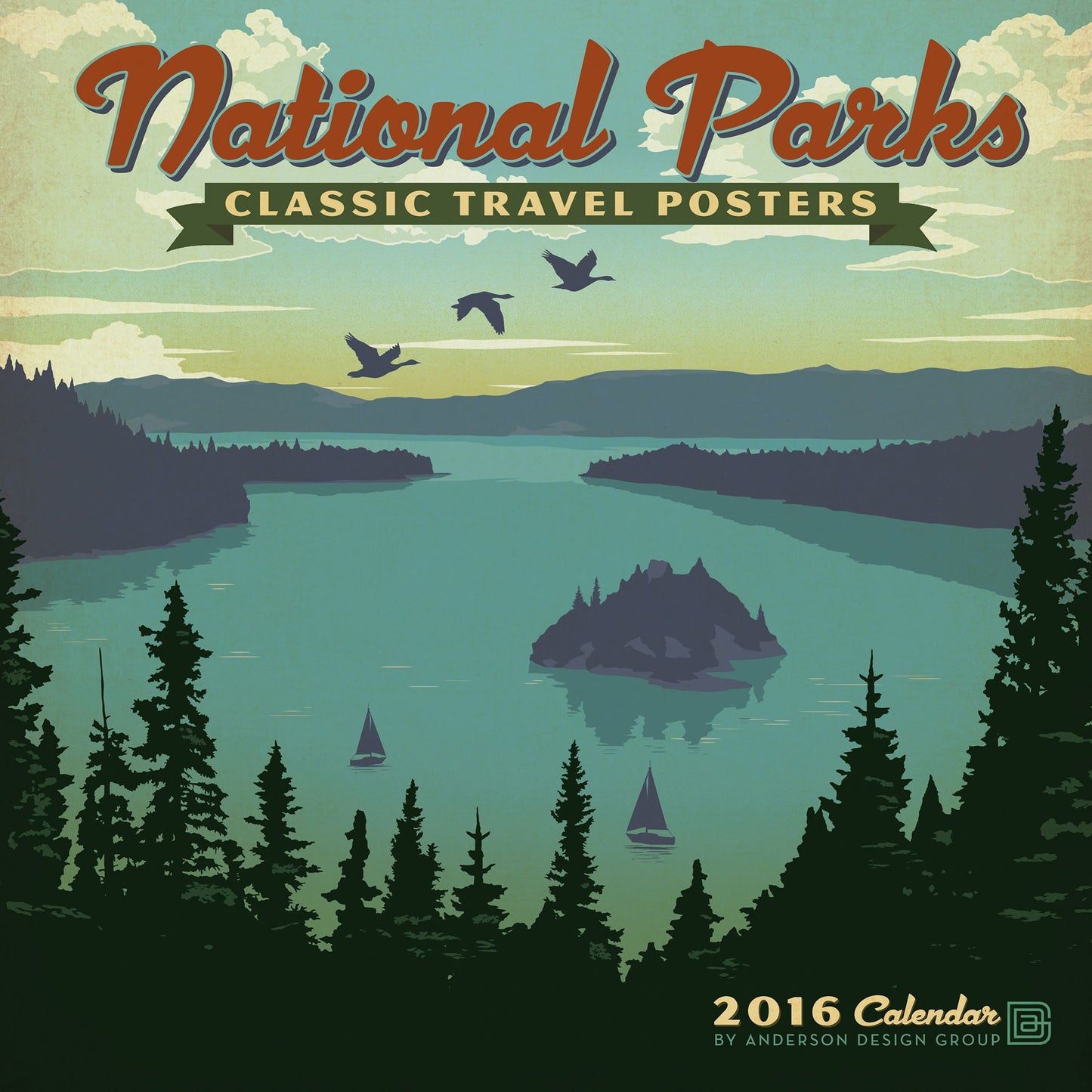 2016 National Parks Classic Posters Wall Calendar