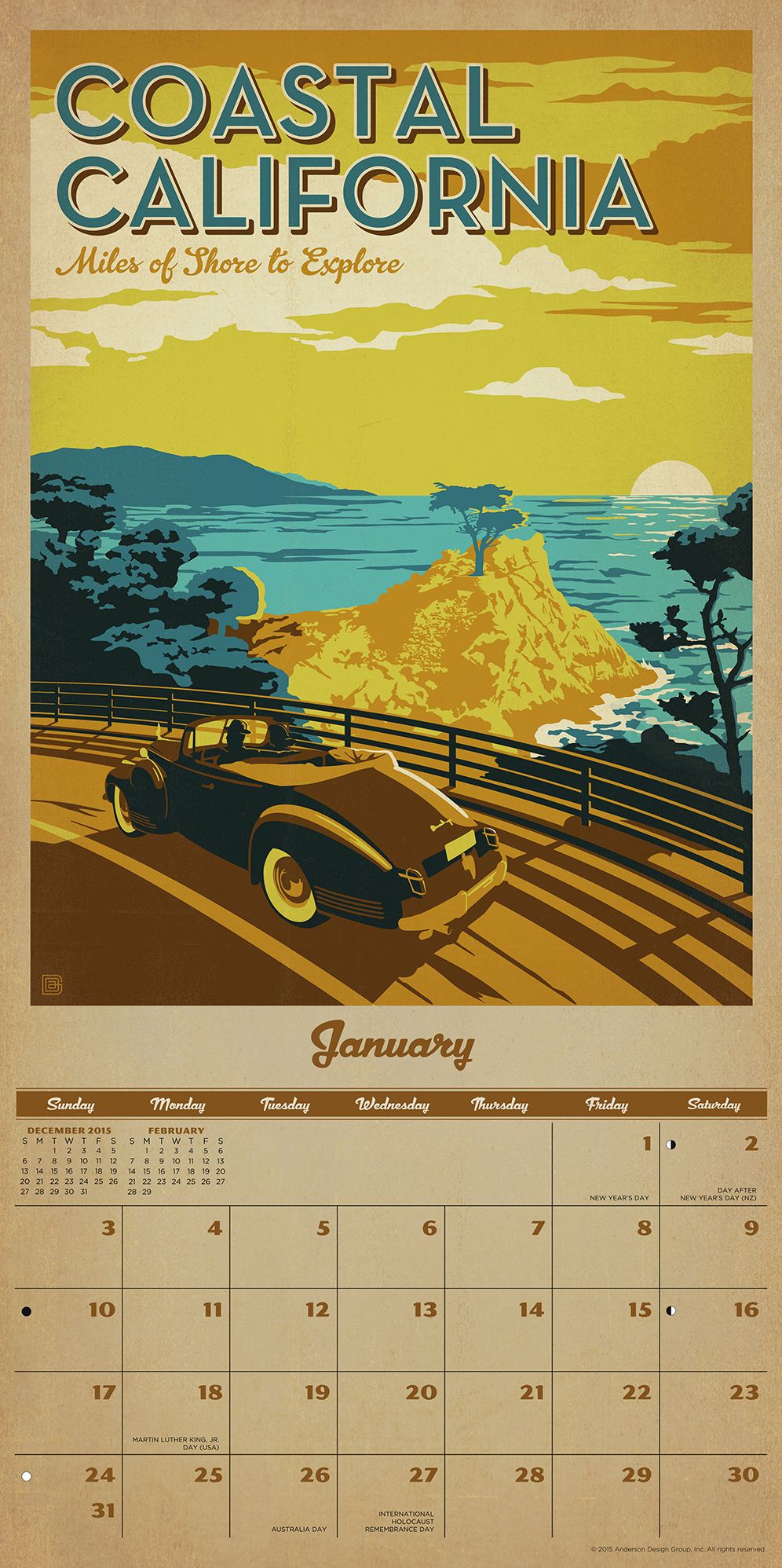 2016 Fun In The Sun Wall Calendar