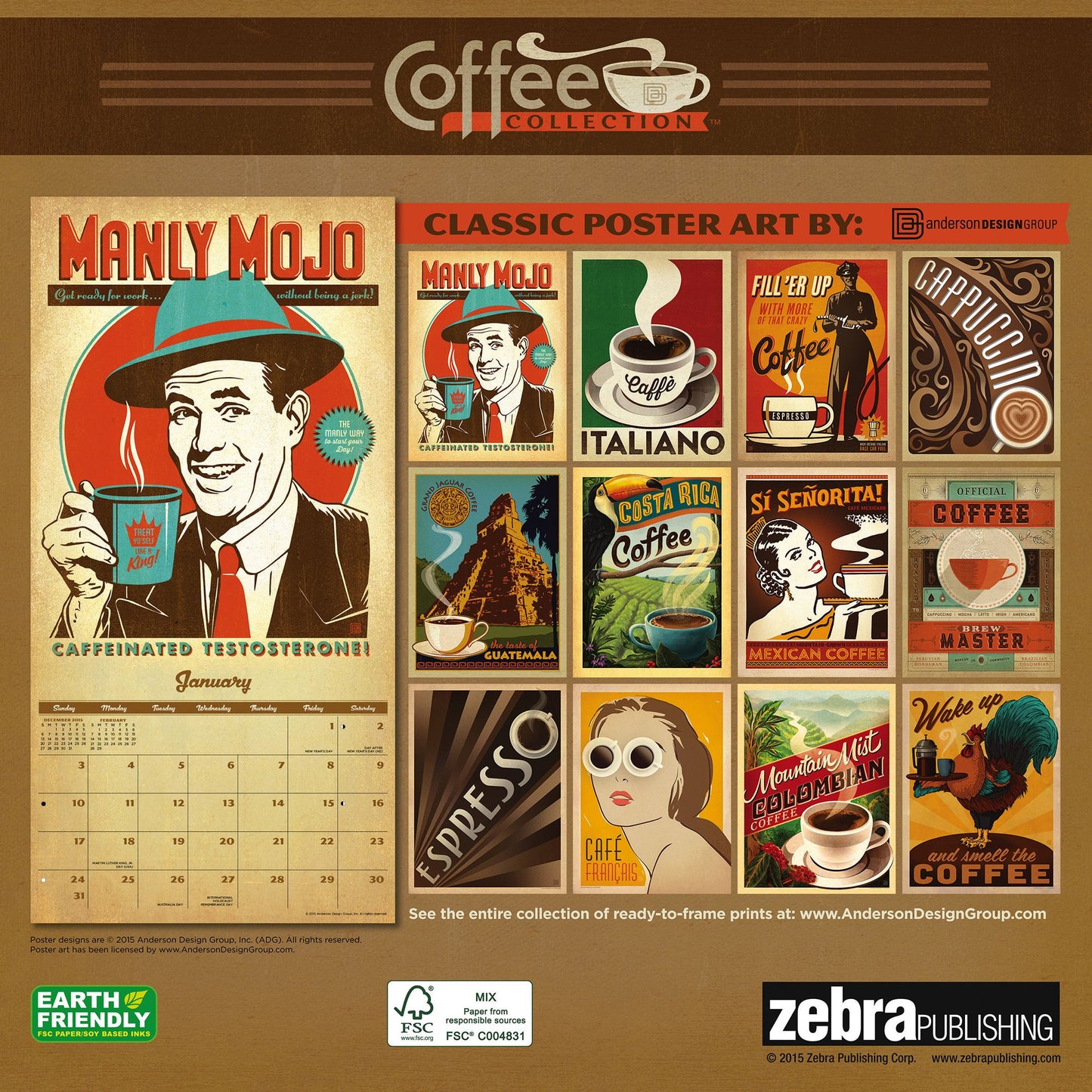 2016 Coffee Delights Wall Calendar