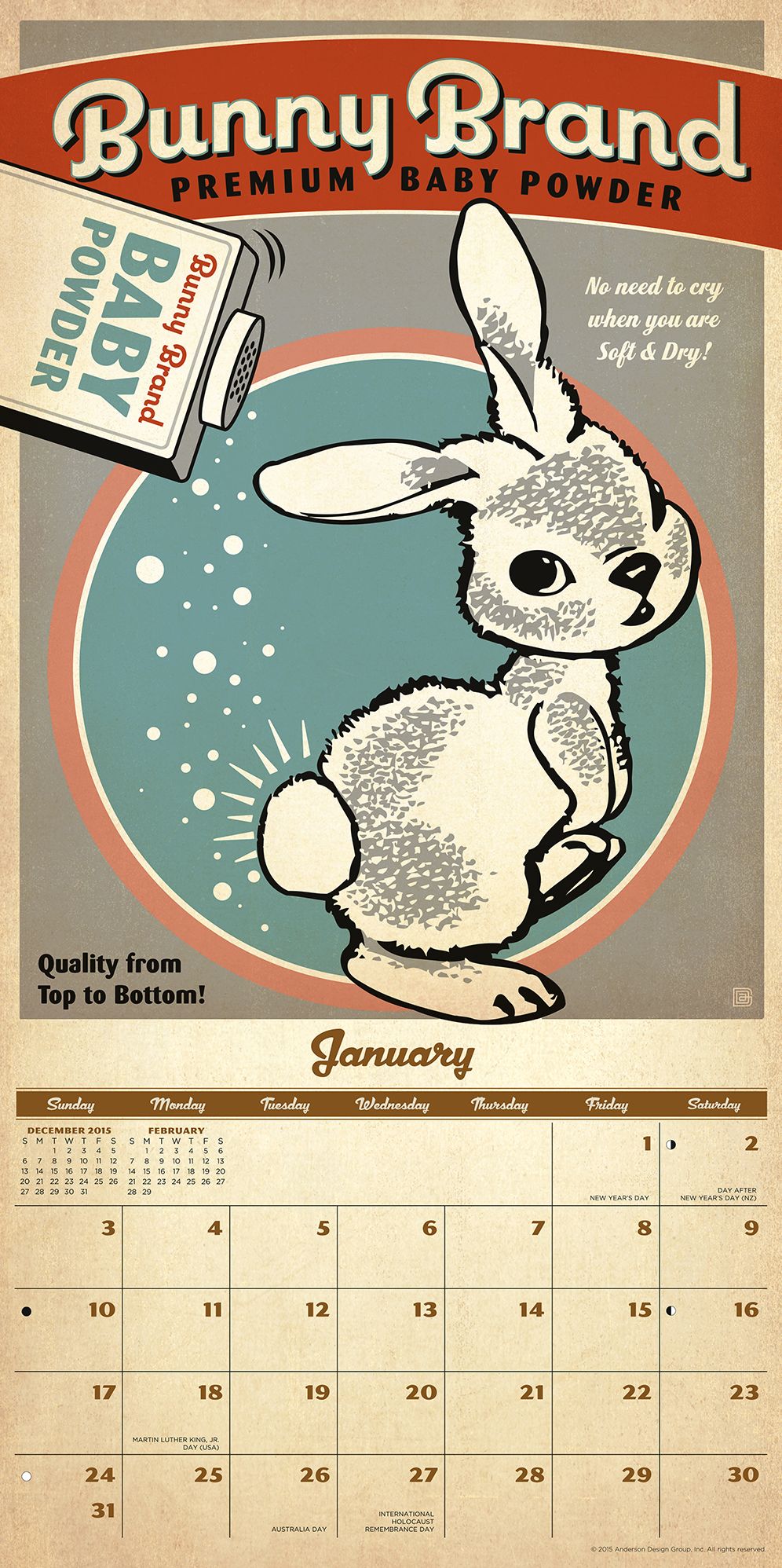 2016 Vintage Ads Wall Calendar