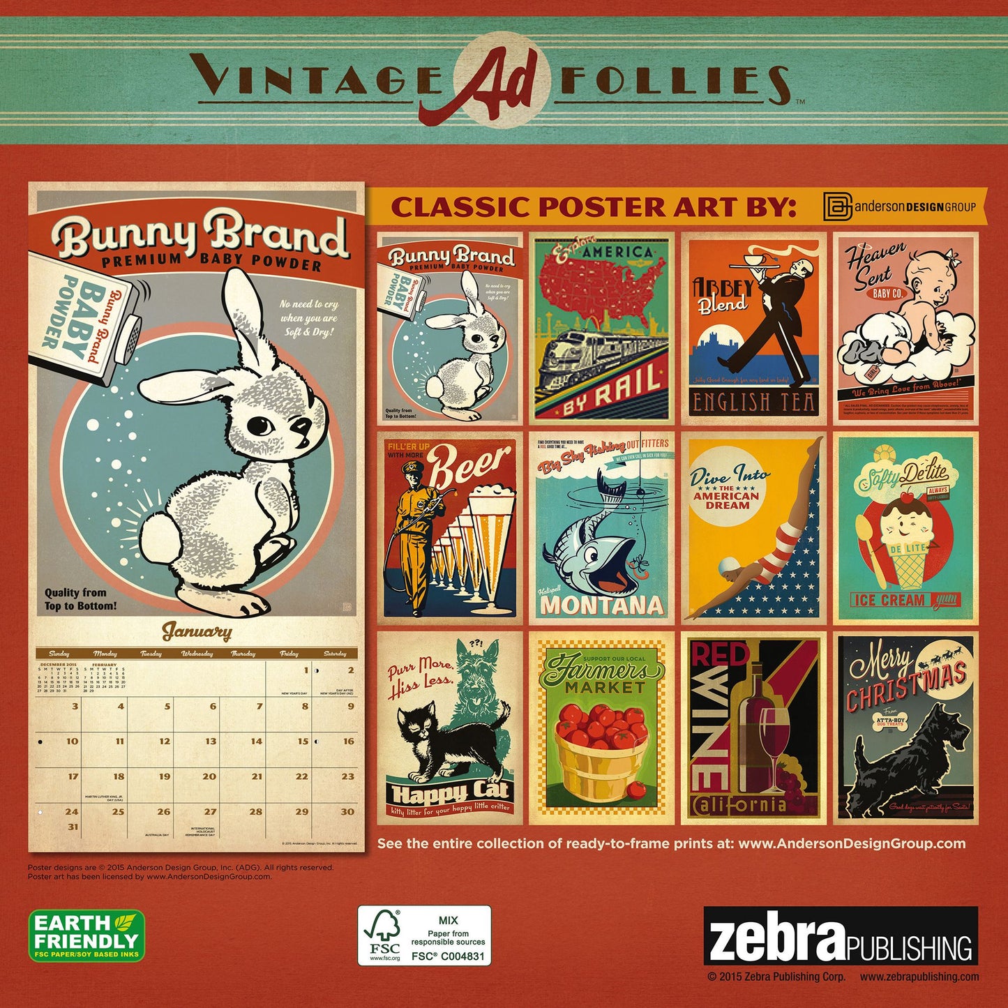 2016 Vintage Ads Wall Calendar