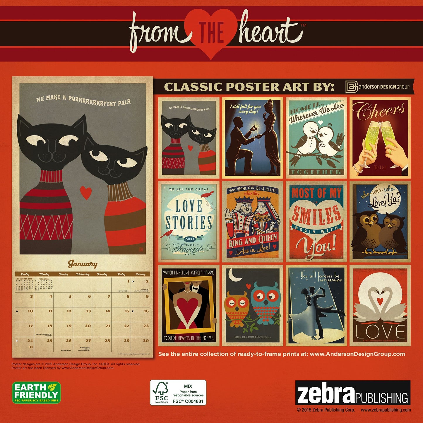 2016 From the Heart Wall Calendar