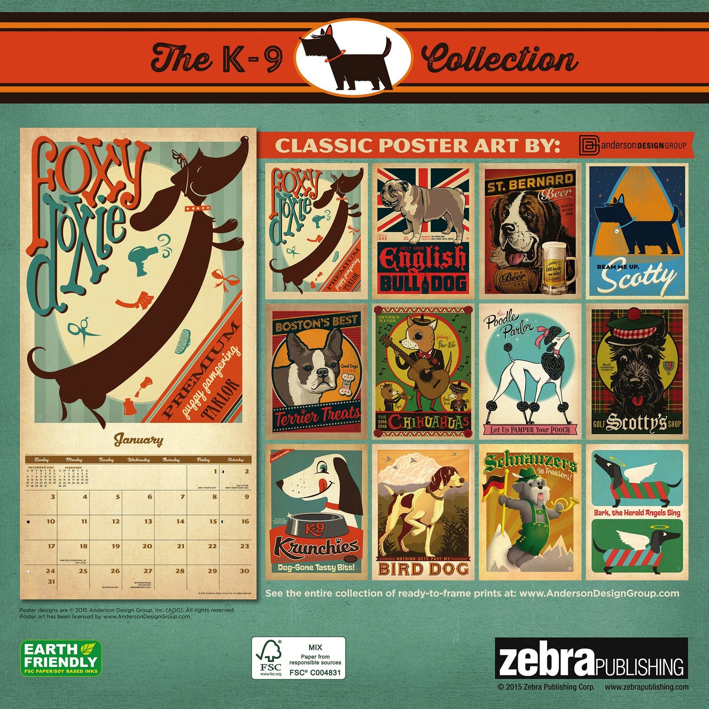 2016 Hot Diggety Dog Wall Calendar