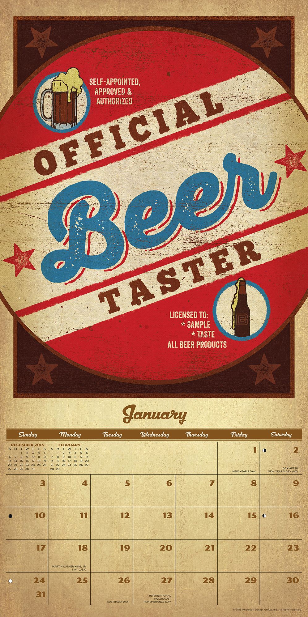 2016 Man Cave Wall Calendar