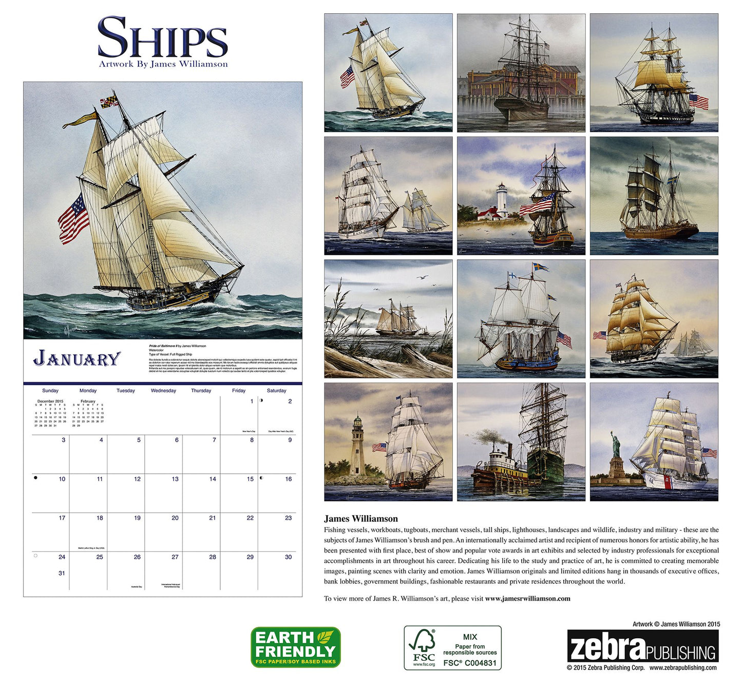 2016 Ships Wall Calendar