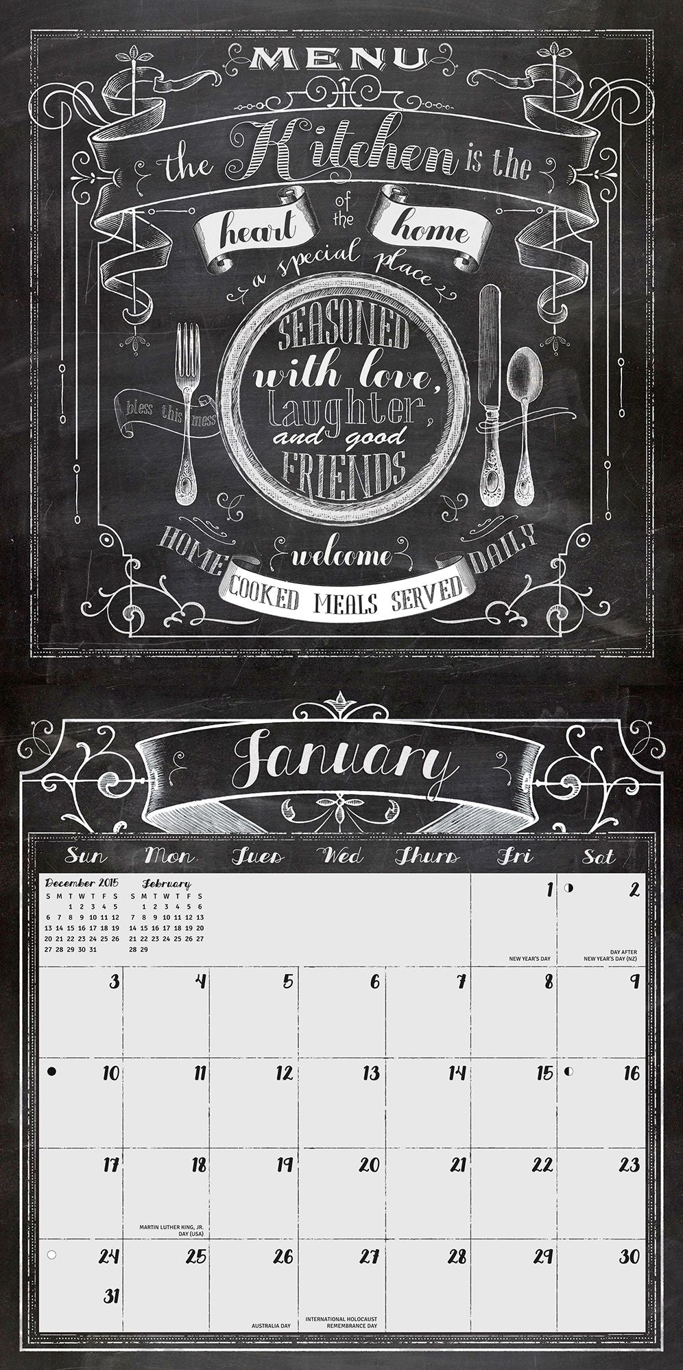 2016 Today's Menu Wall Calendar