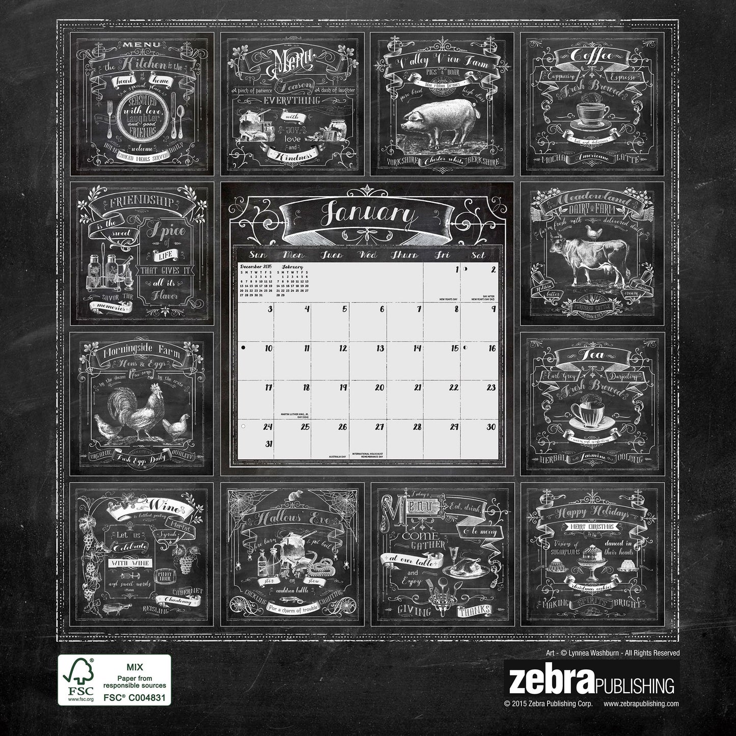 2016 Today's Menu Wall Calendar