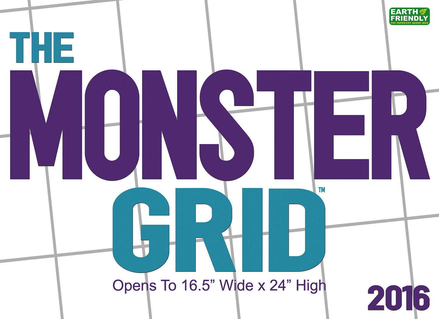 2016 Monster Grid Wall Calendar