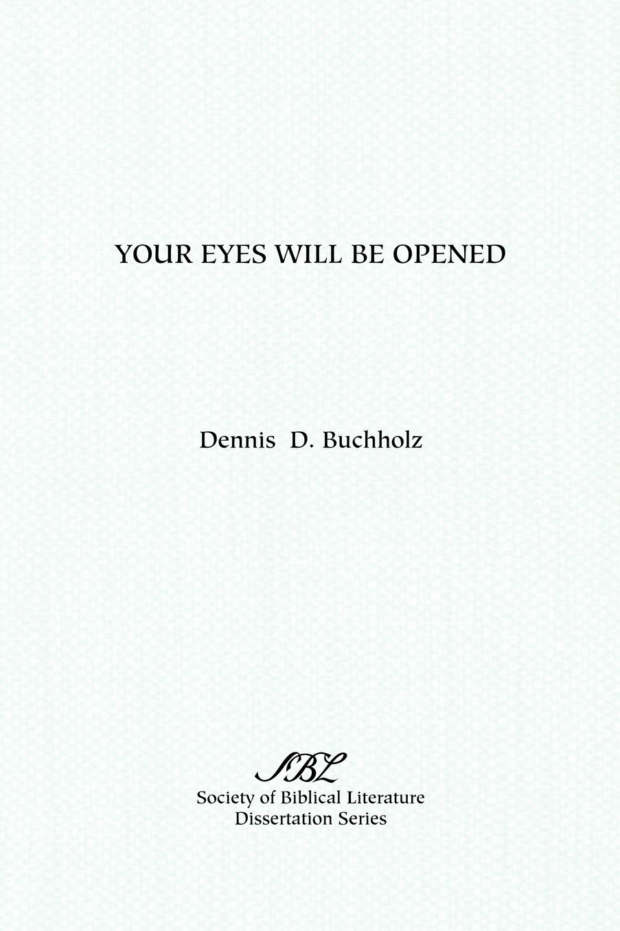Your Eyes Will Be Opened: A Study of the Greek (Ethiopic) Apocalypse of Peter