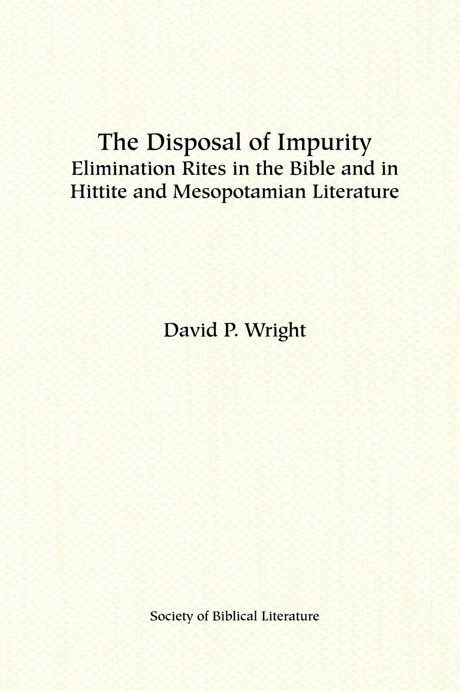 The Disposal Of Impurity