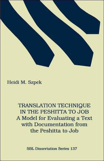 Translation Technique In The Peshitta To Job