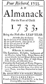 Poor Richard, 1733 an Almanack: For the Year of Christ 1733