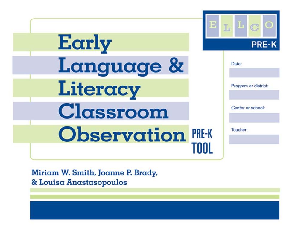Early Language & Literacy Classroom Observation: ELLCO Pre-K Tool (package of 5)