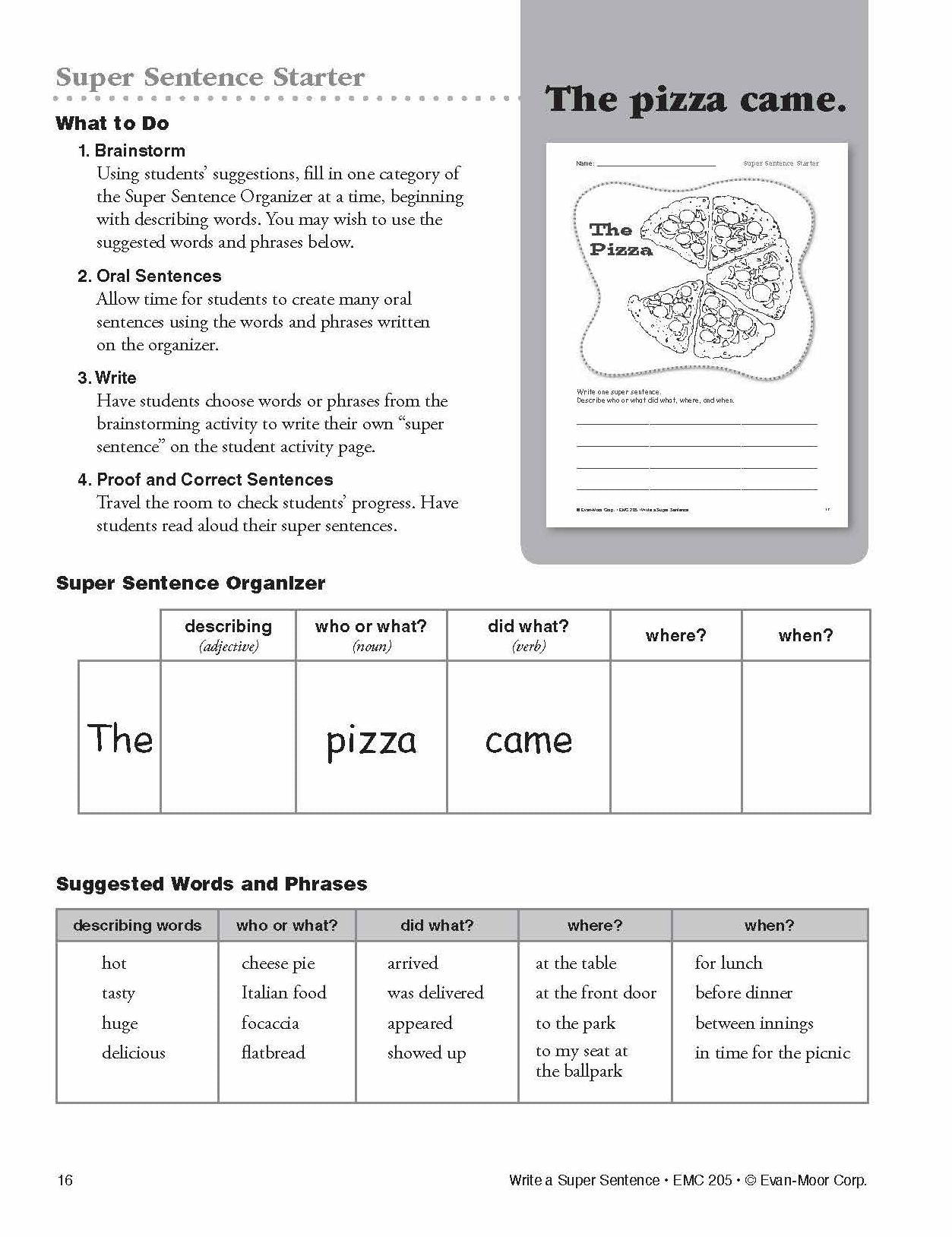 Write A Super Sentence