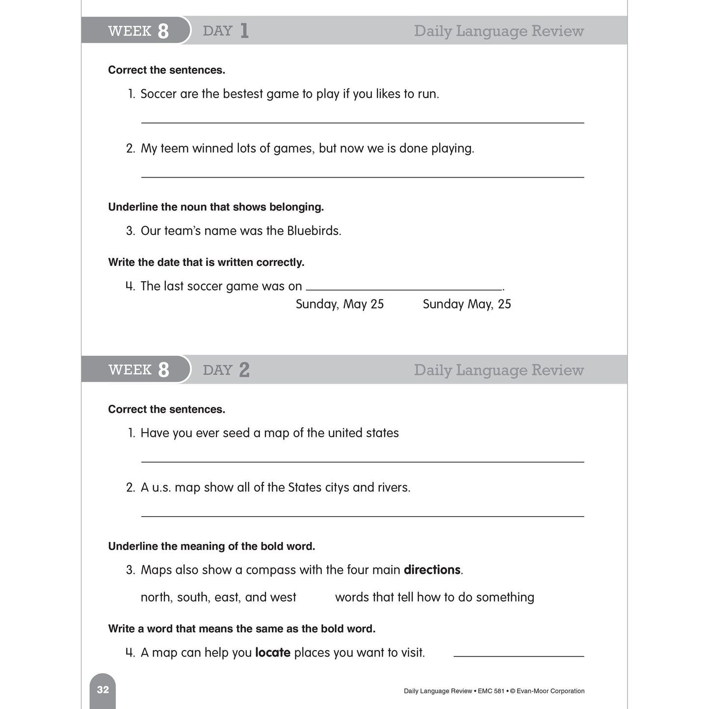 Daily Language Review Grade 3