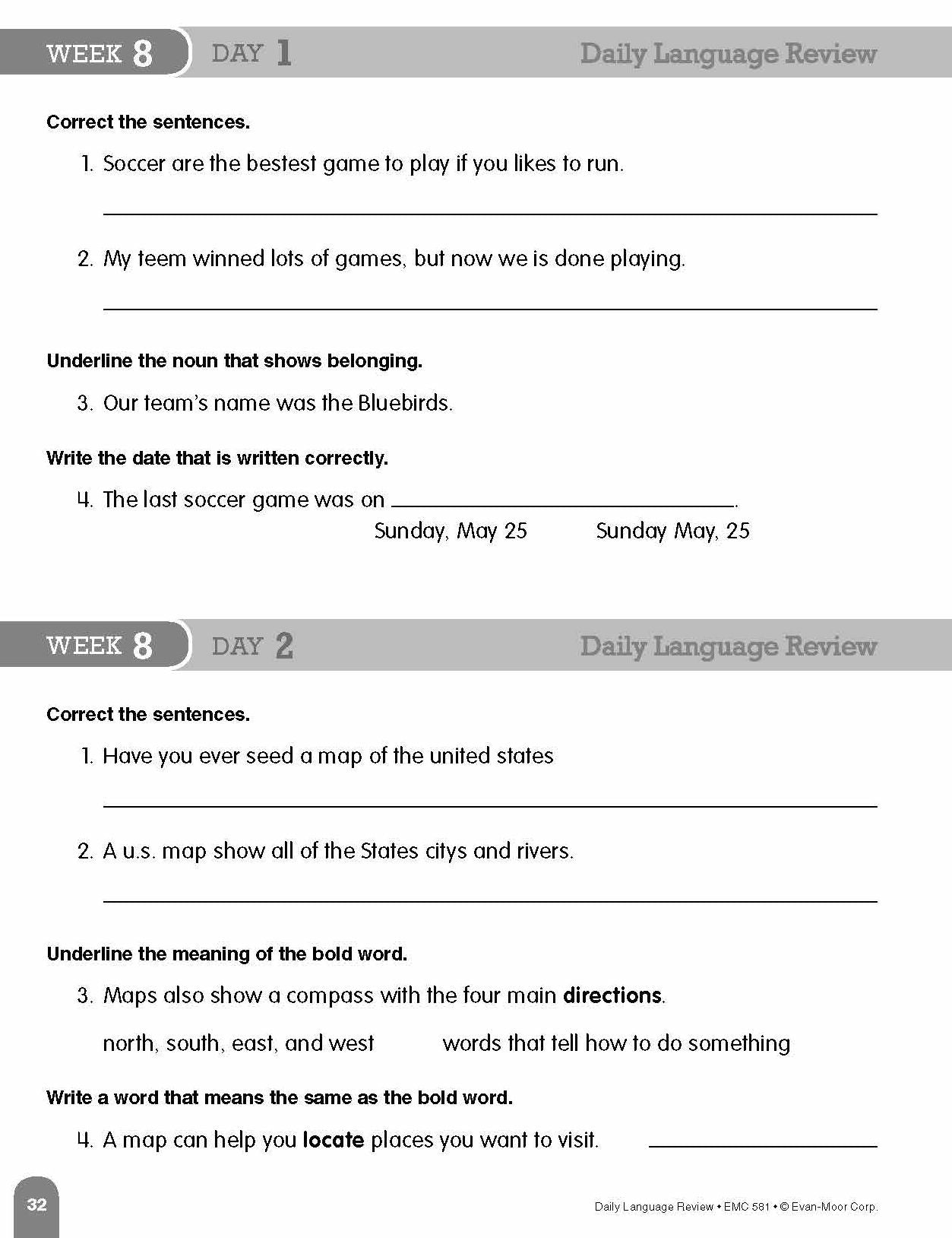 Daily Language Review Grade 3