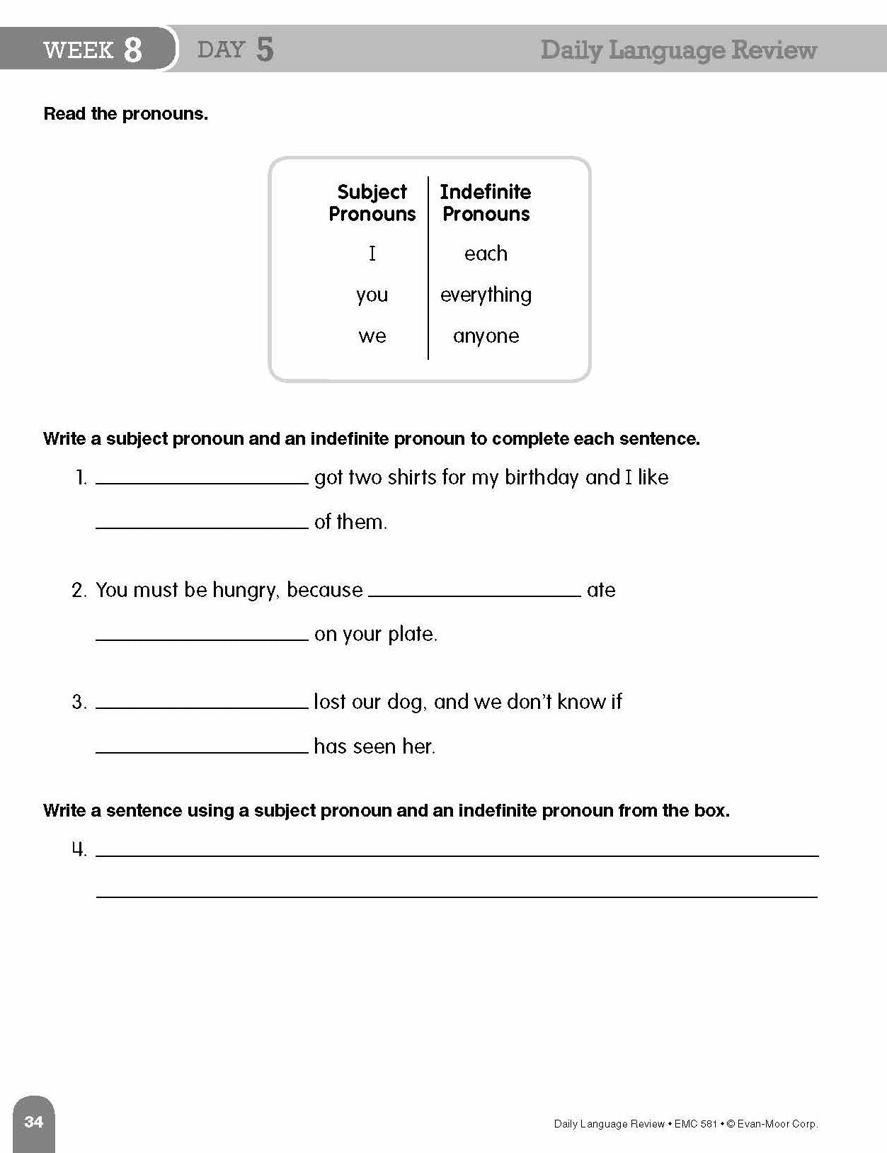Daily Language Review Grade 3