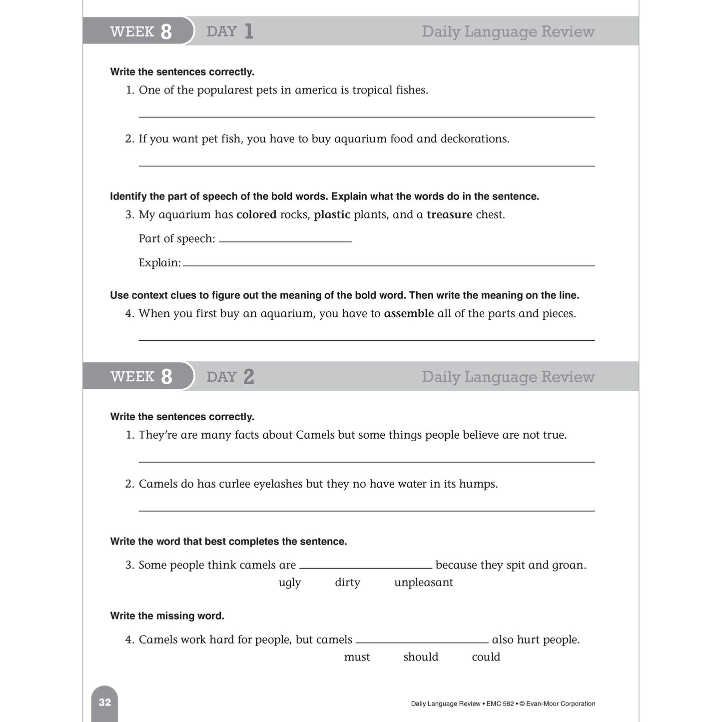 Daily Language Review Grade 4