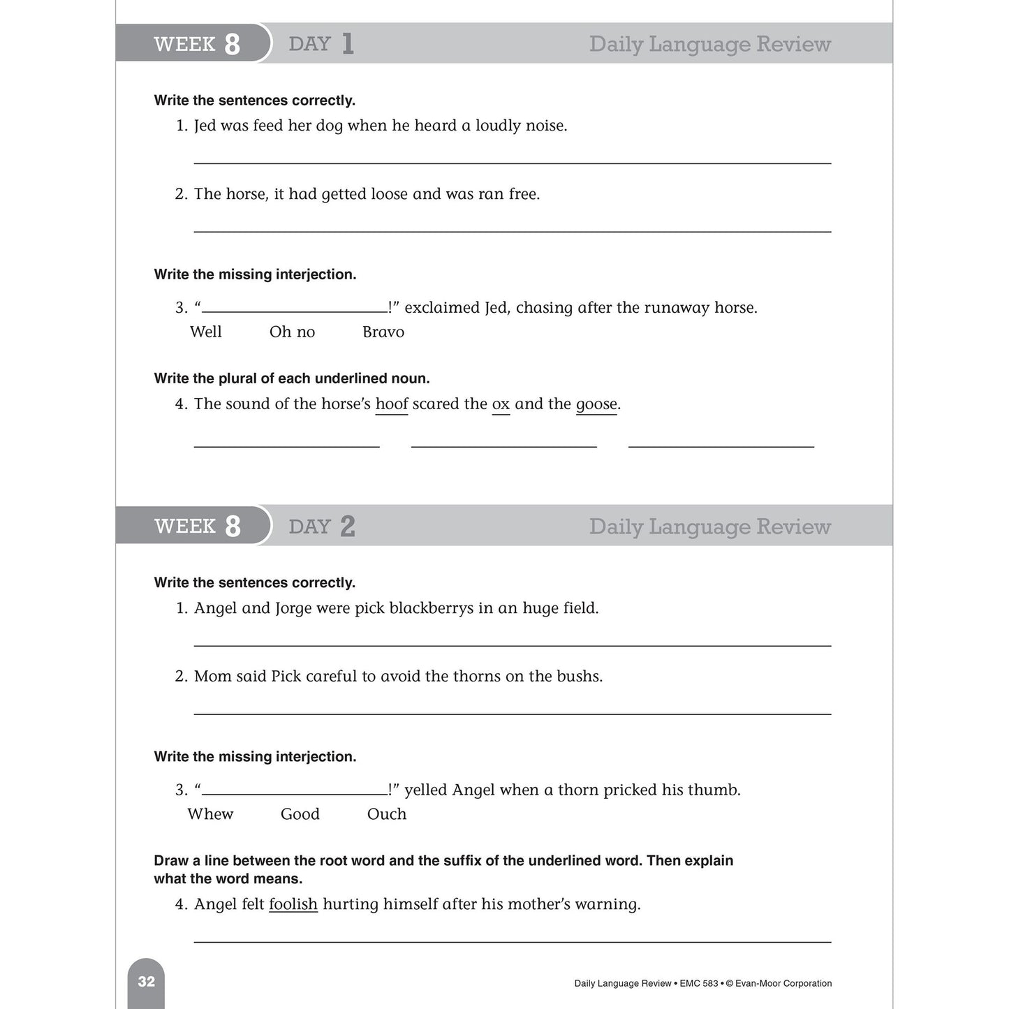 Daily Language Review Grade 5
