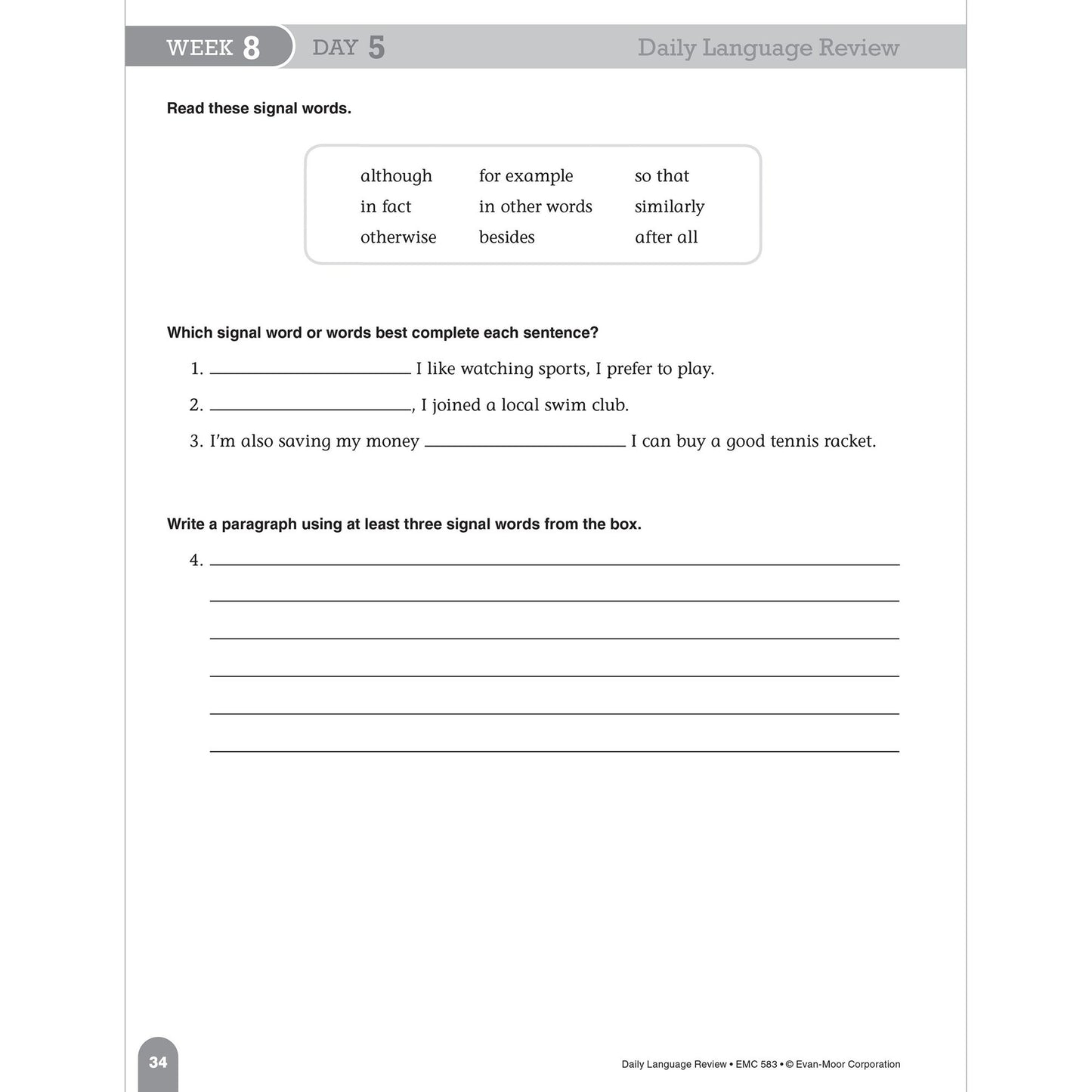 Daily Language Review Grade 5