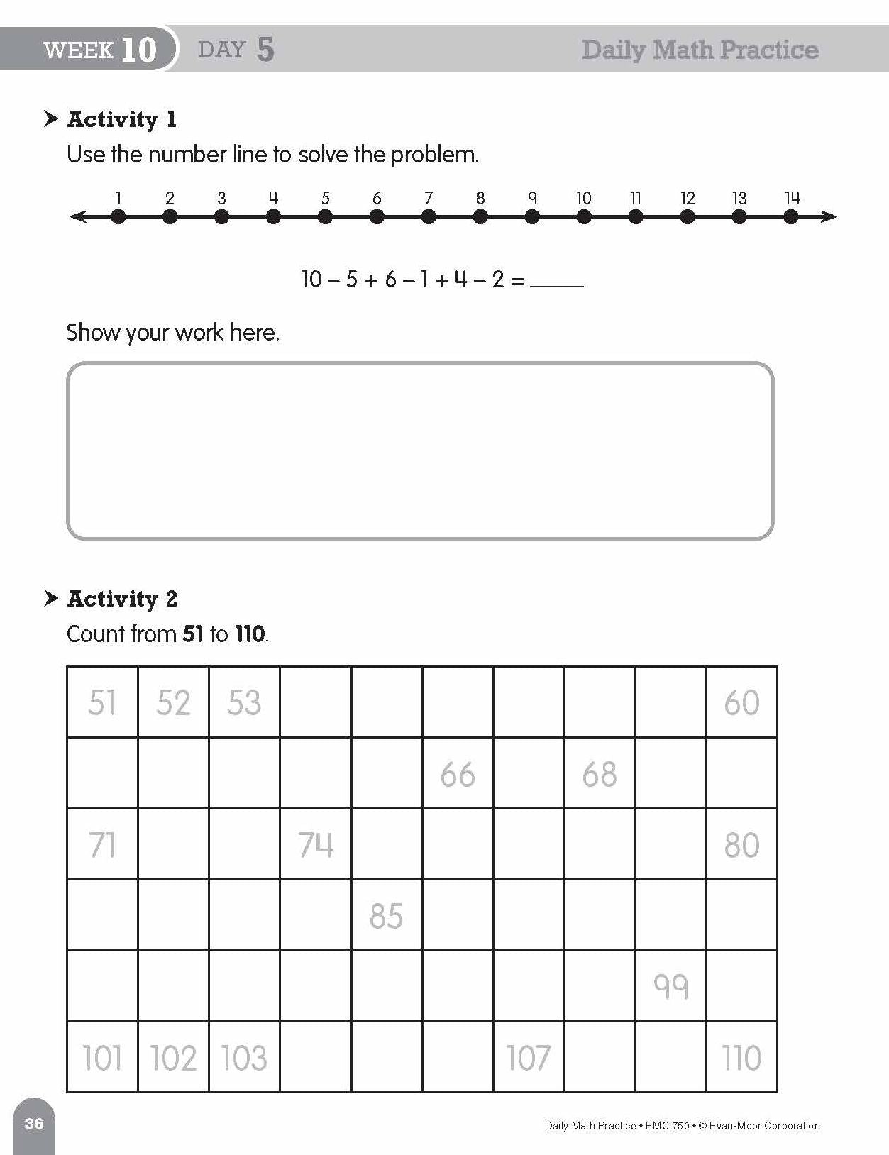 Daily Math Practice, Grade 1