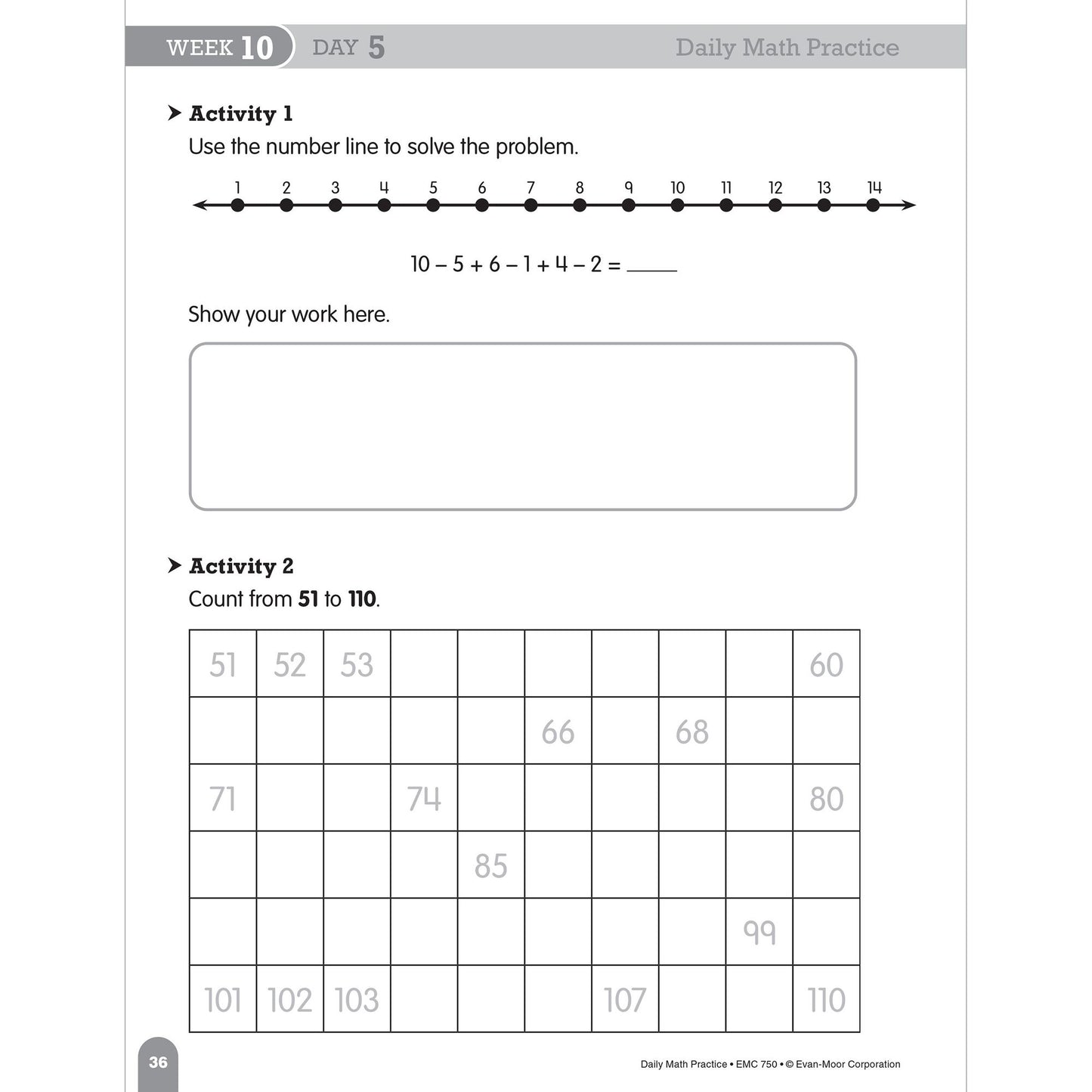 Daily Math Practice, Grade 1