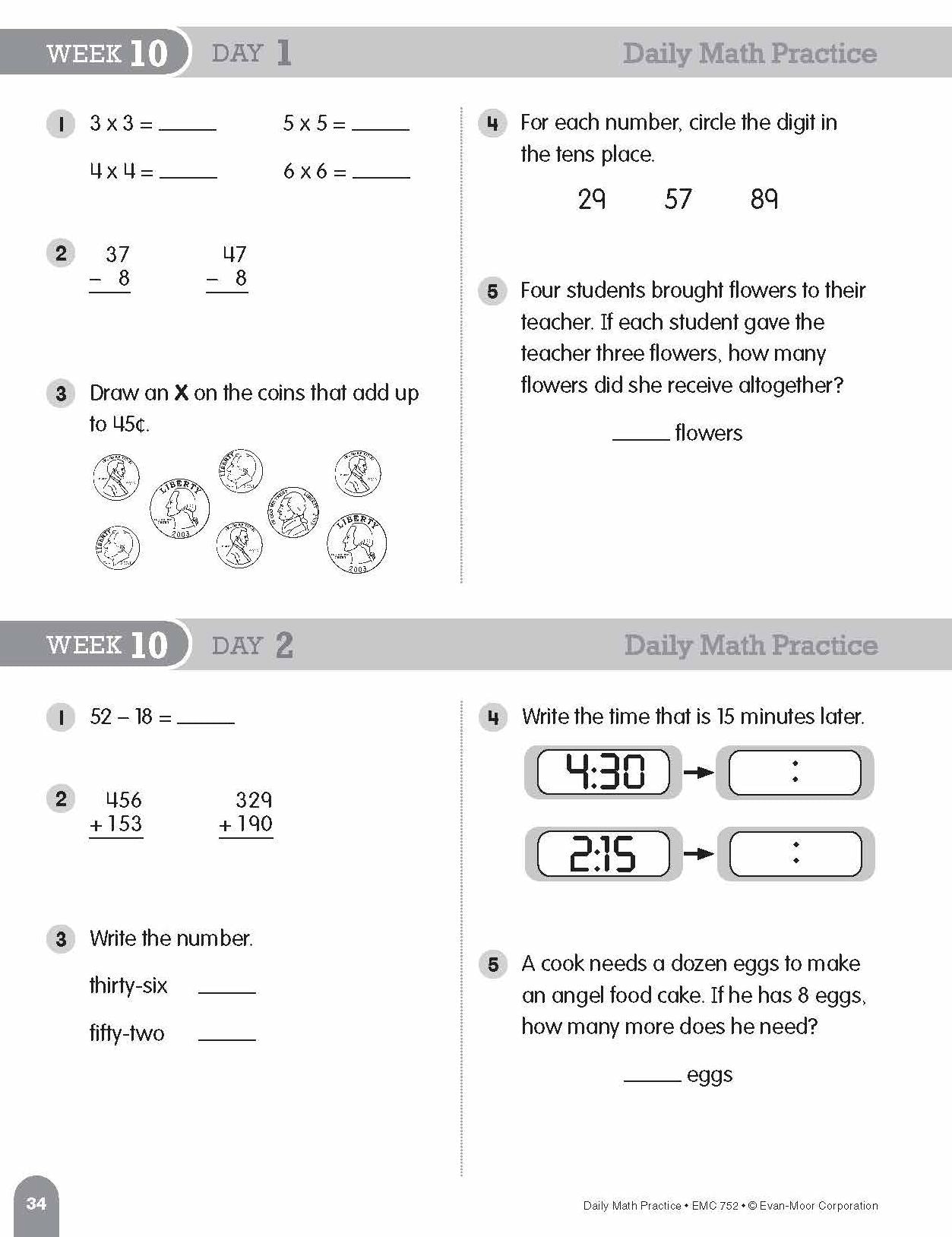 Daily Math Practice, Grade 3