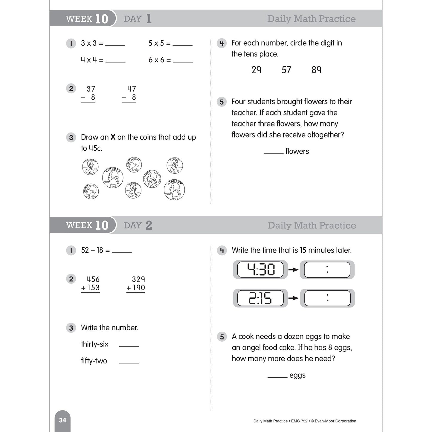 Daily Math Practice, Grade 3