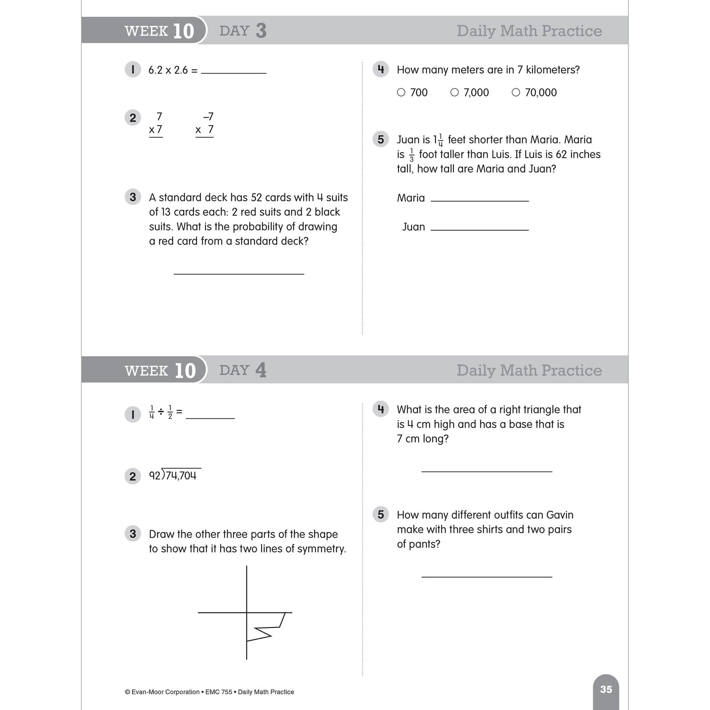 Daily Math Practice, Grade 6+