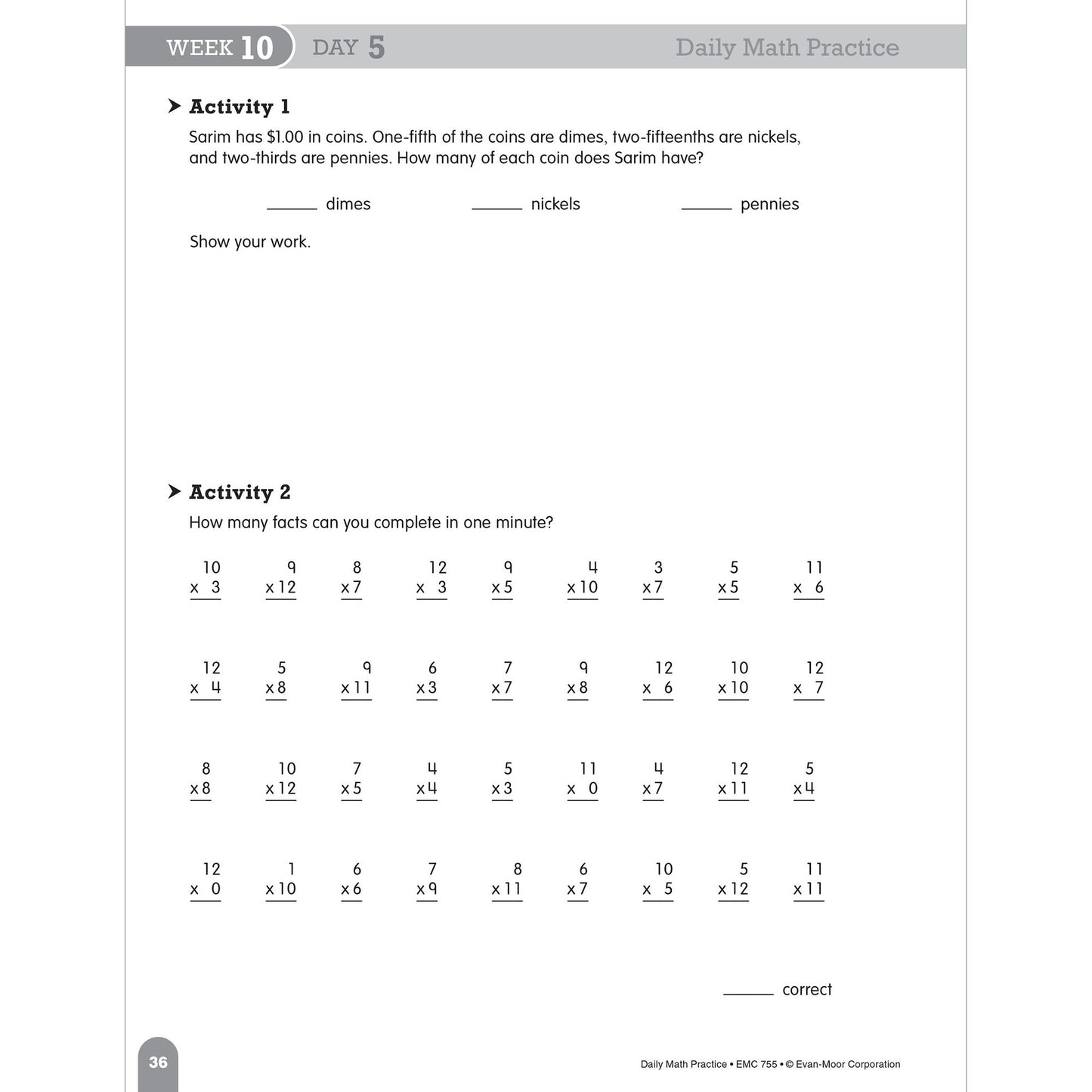 Daily Math Practice, Grade 6+