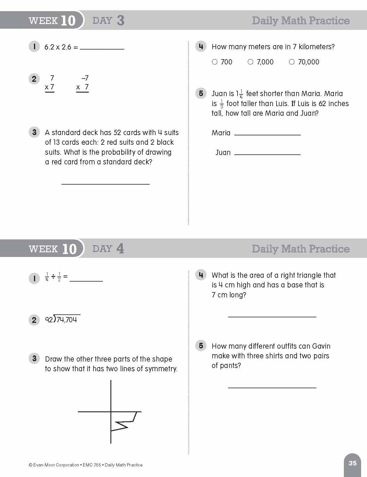 Daily Math Practice, Grade 6+