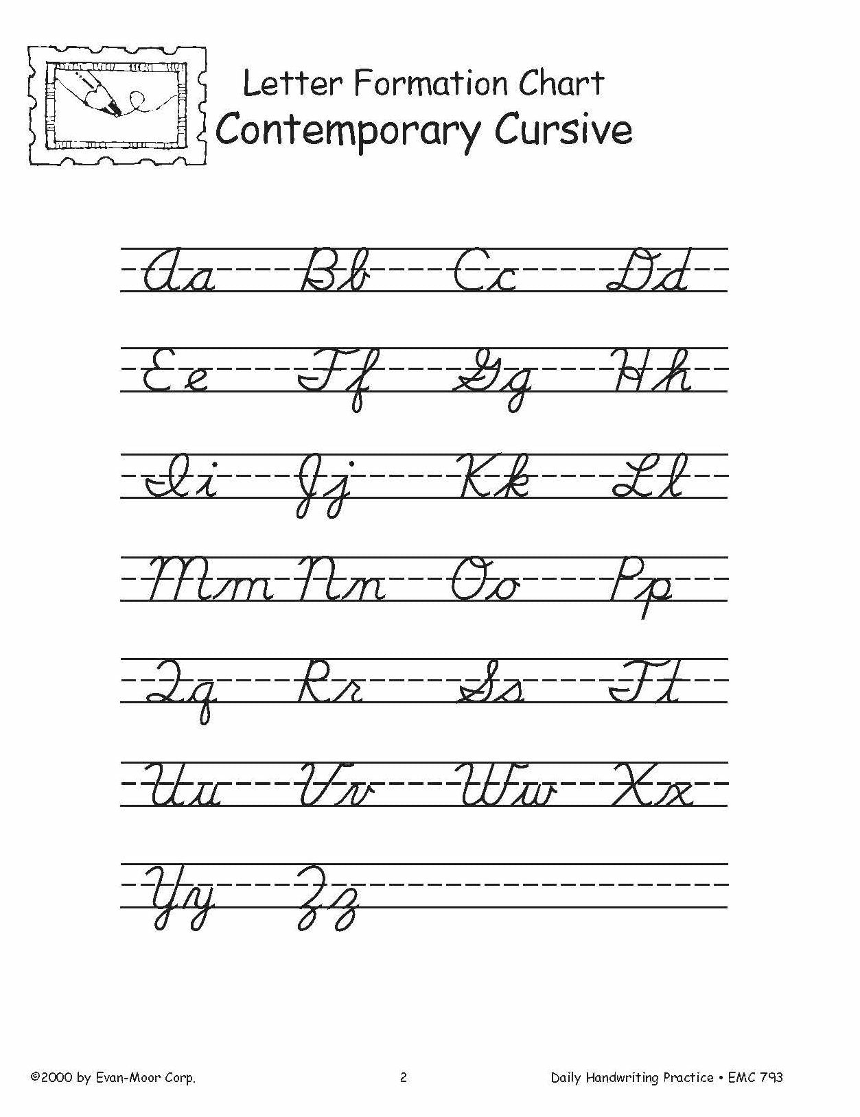 Daily Handwriting Practice, Contemporary Cursive