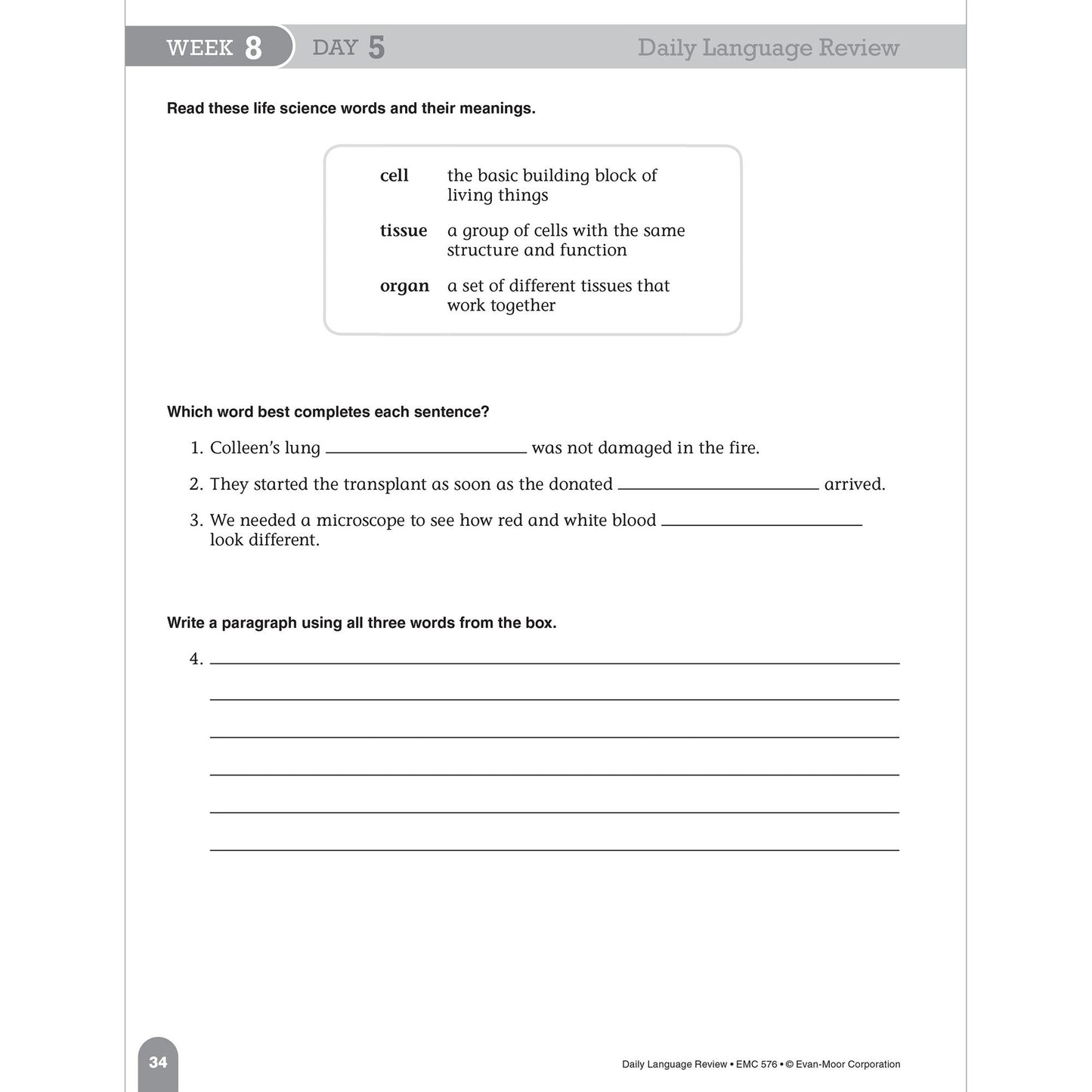 Daily Language Review Grade 6+