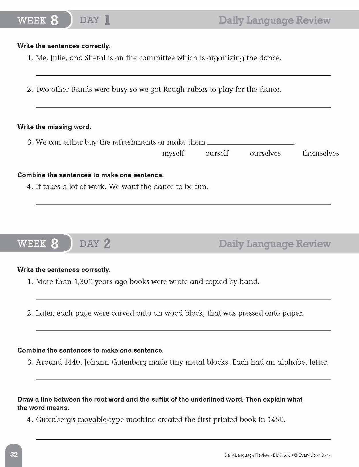 Daily Language Review Grade 6+