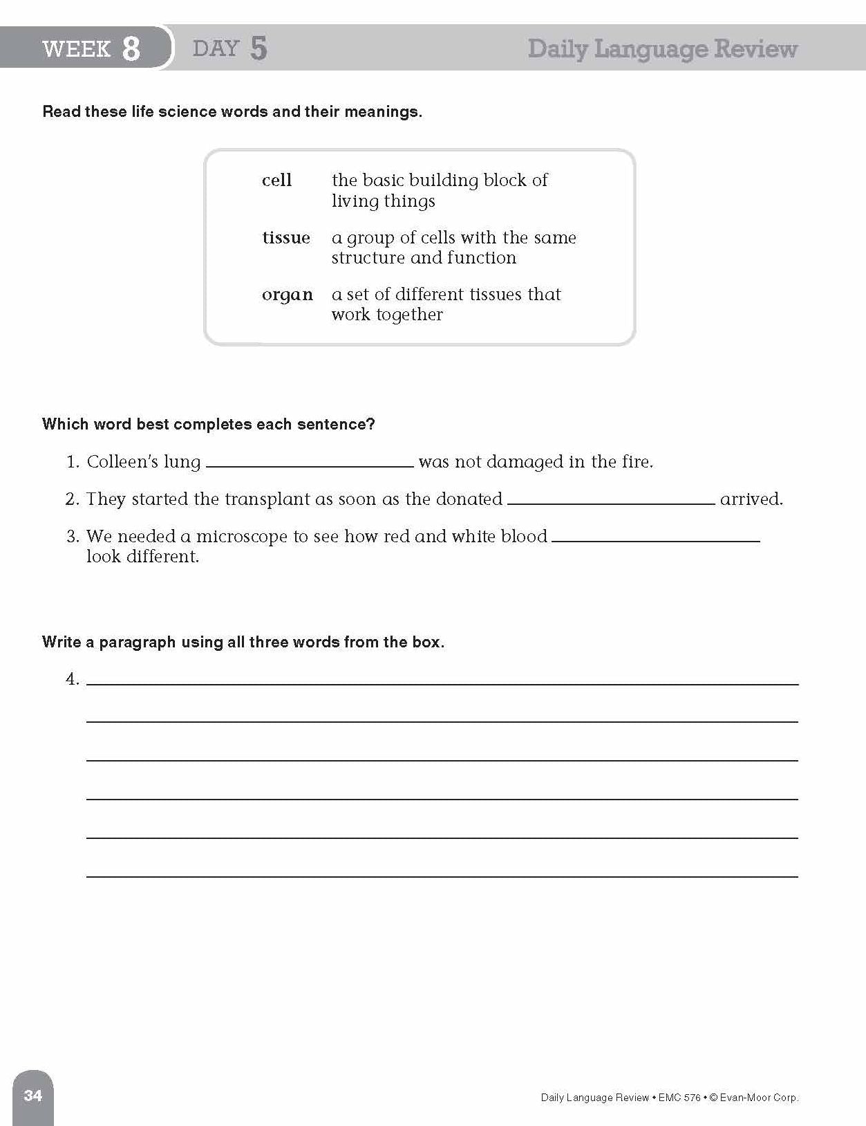 Daily Language Review Grade 6+