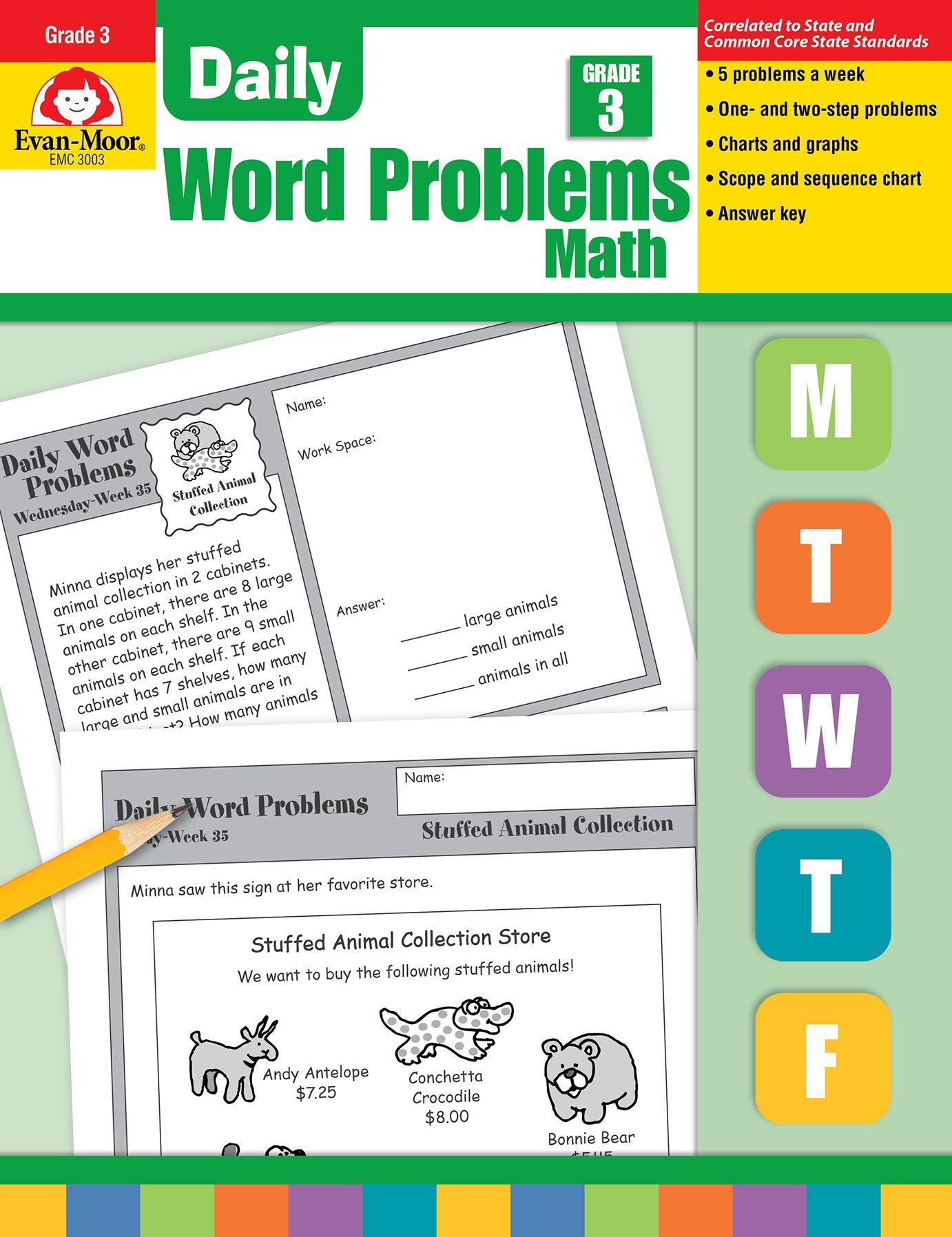 Daily Word Problems Math, Grade 3