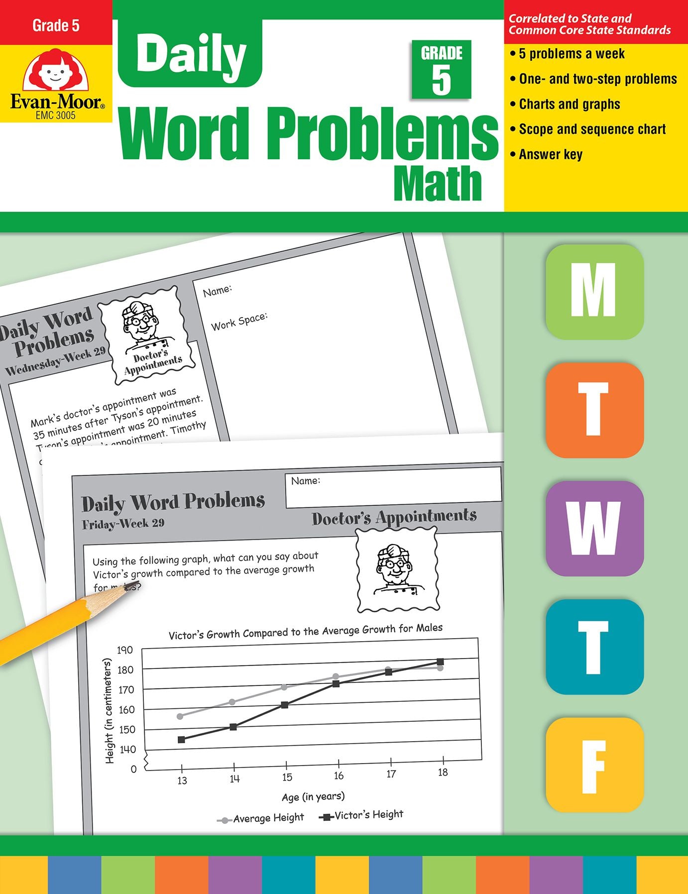 Daily Word Problems Math, Grade 5