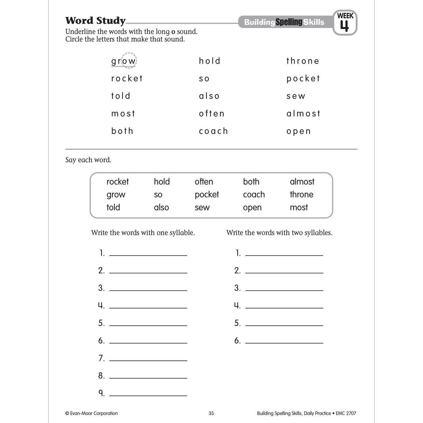 Building Spelling Skills, Grade 3
