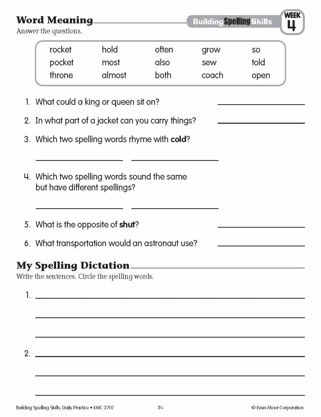 Building Spelling Skills, Grade 3