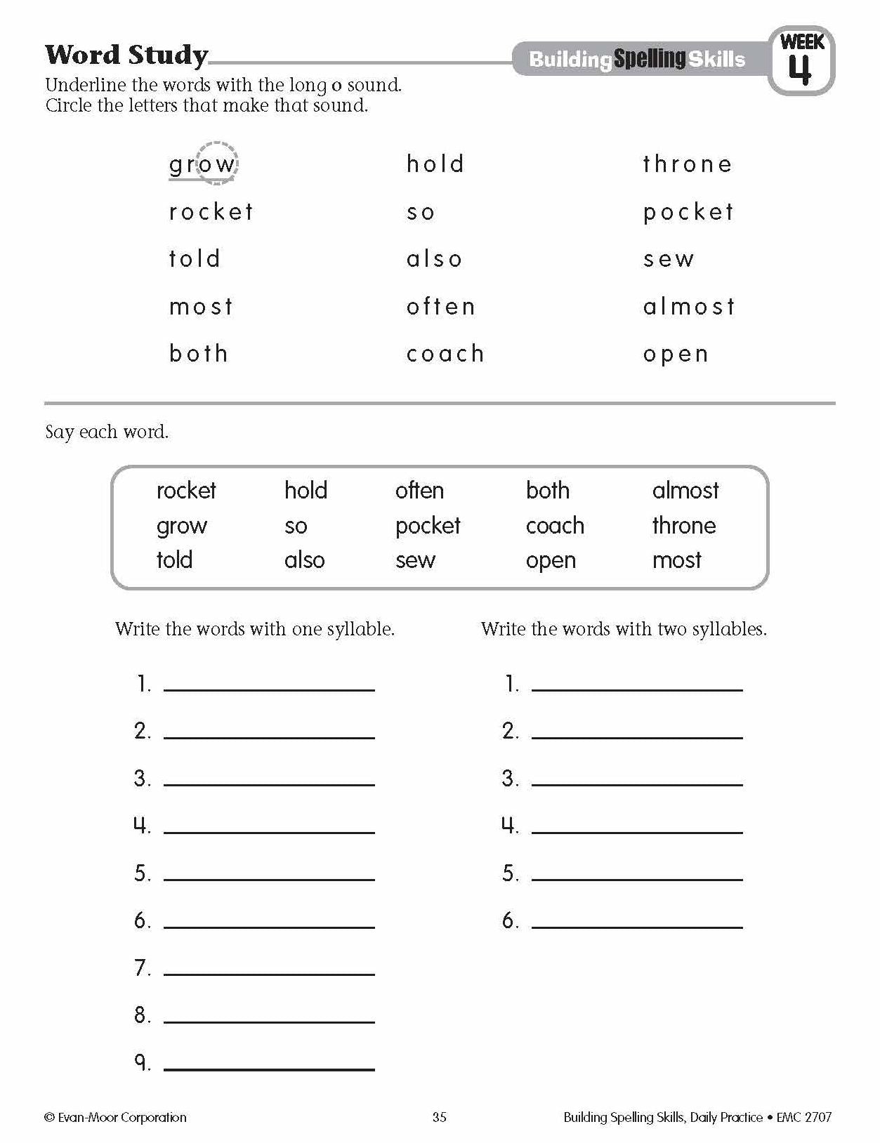 Building Spelling Skills, Grade 3