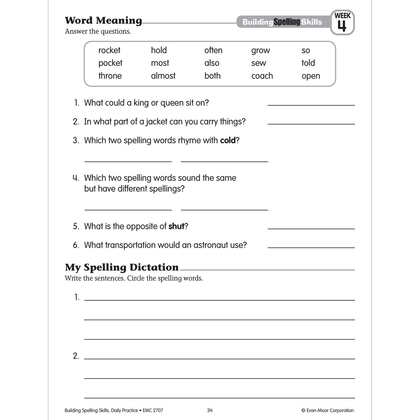 Building Spelling Skills, Grade 3