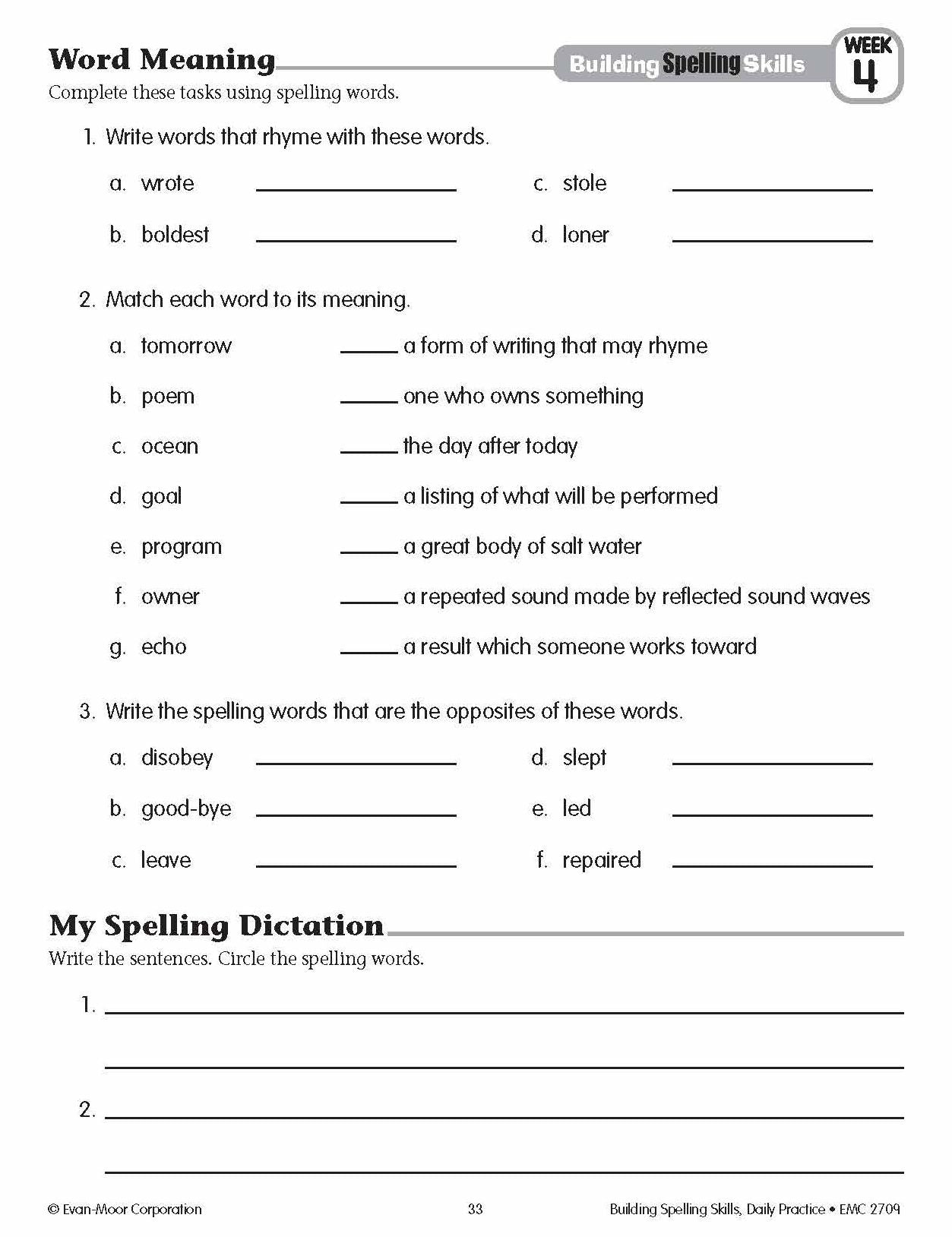 Building Spelling Skills, Grade 5