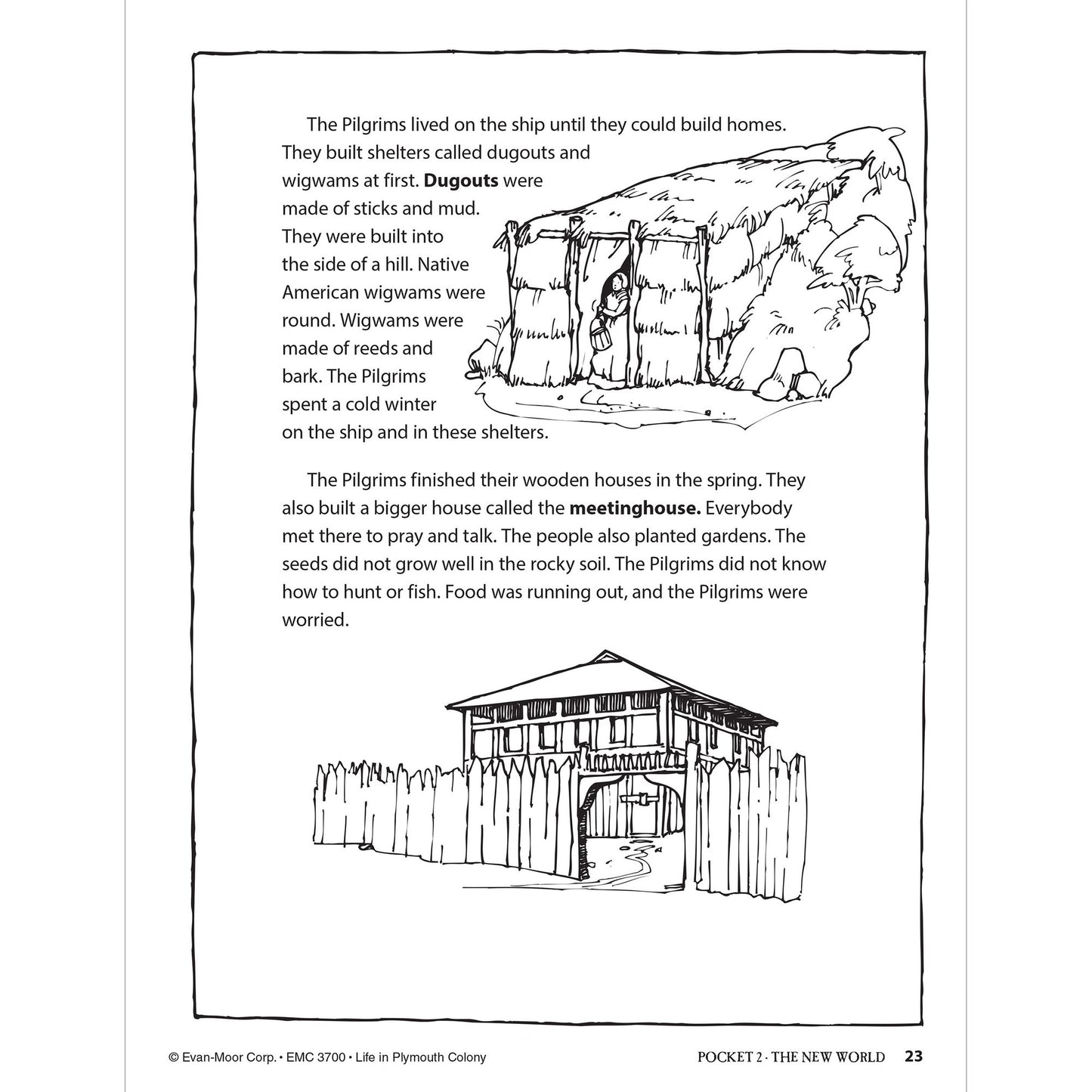 History Pockets, Life In Plymouth Colony, Grades 1-3