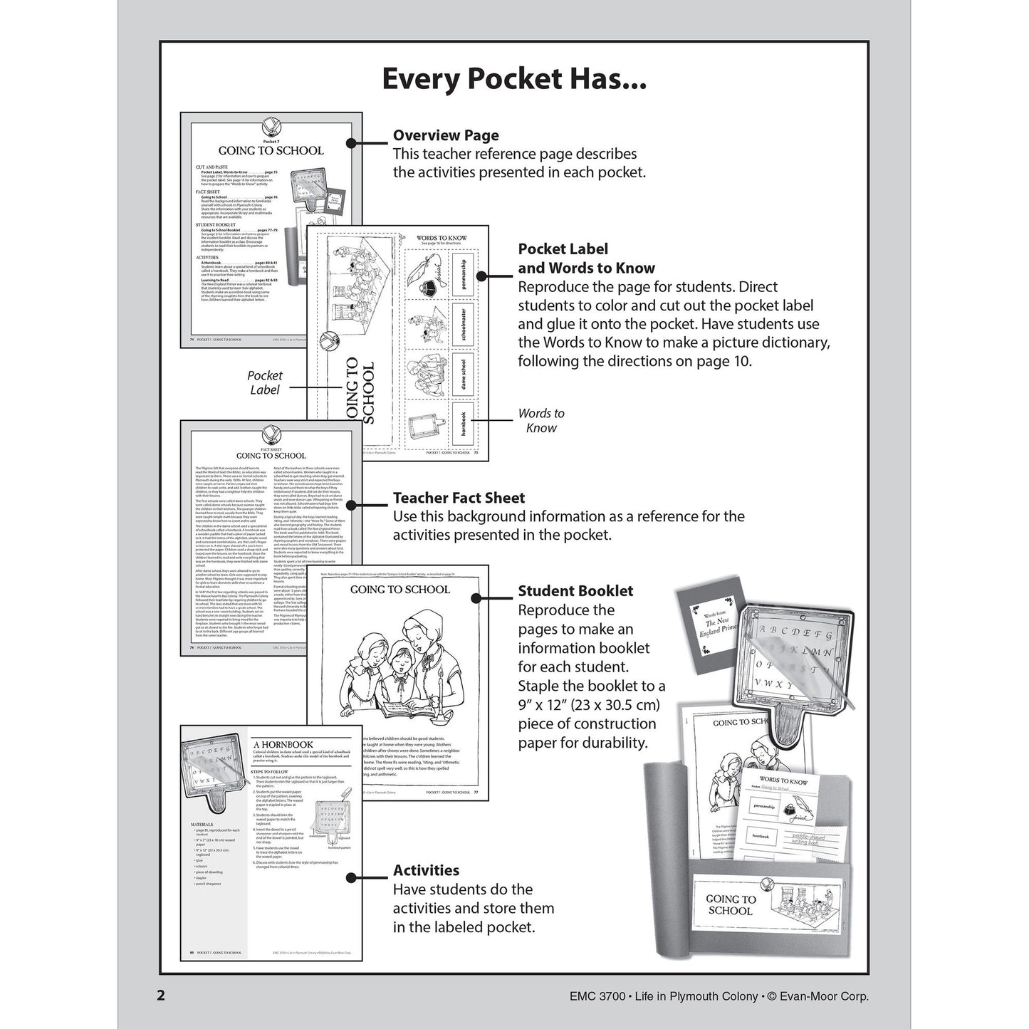 History Pockets, Life In Plymouth Colony, Grades 1-3
