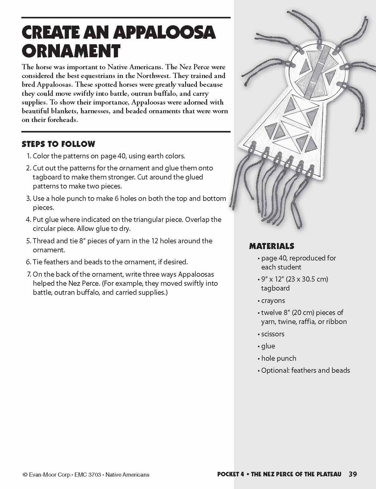 History Pockets, Native Americans, Grades 1-3