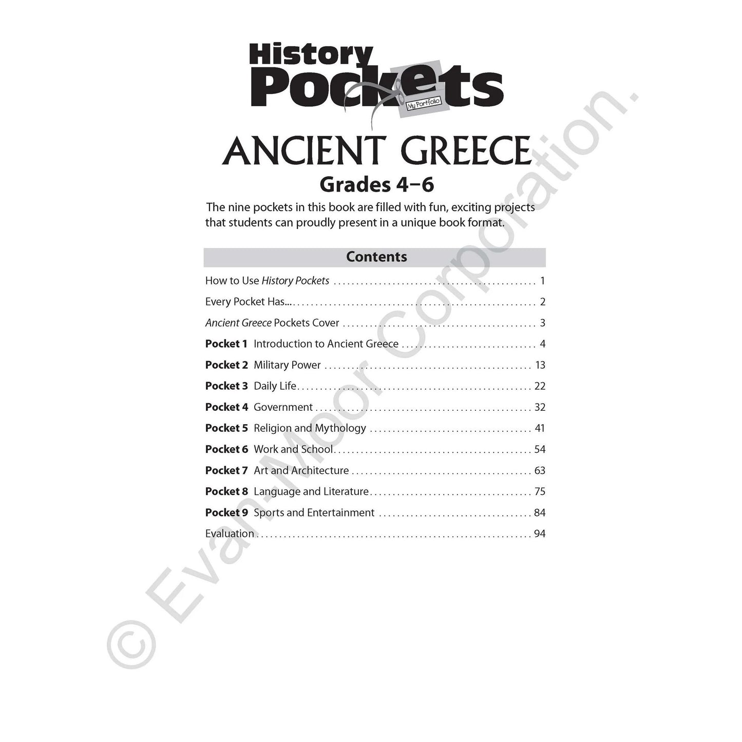 History Pockets, Ancient Greece, Grades 4-6