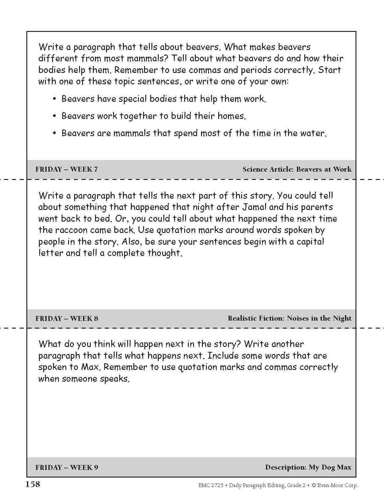Daily Paragraph Editing Grade 2