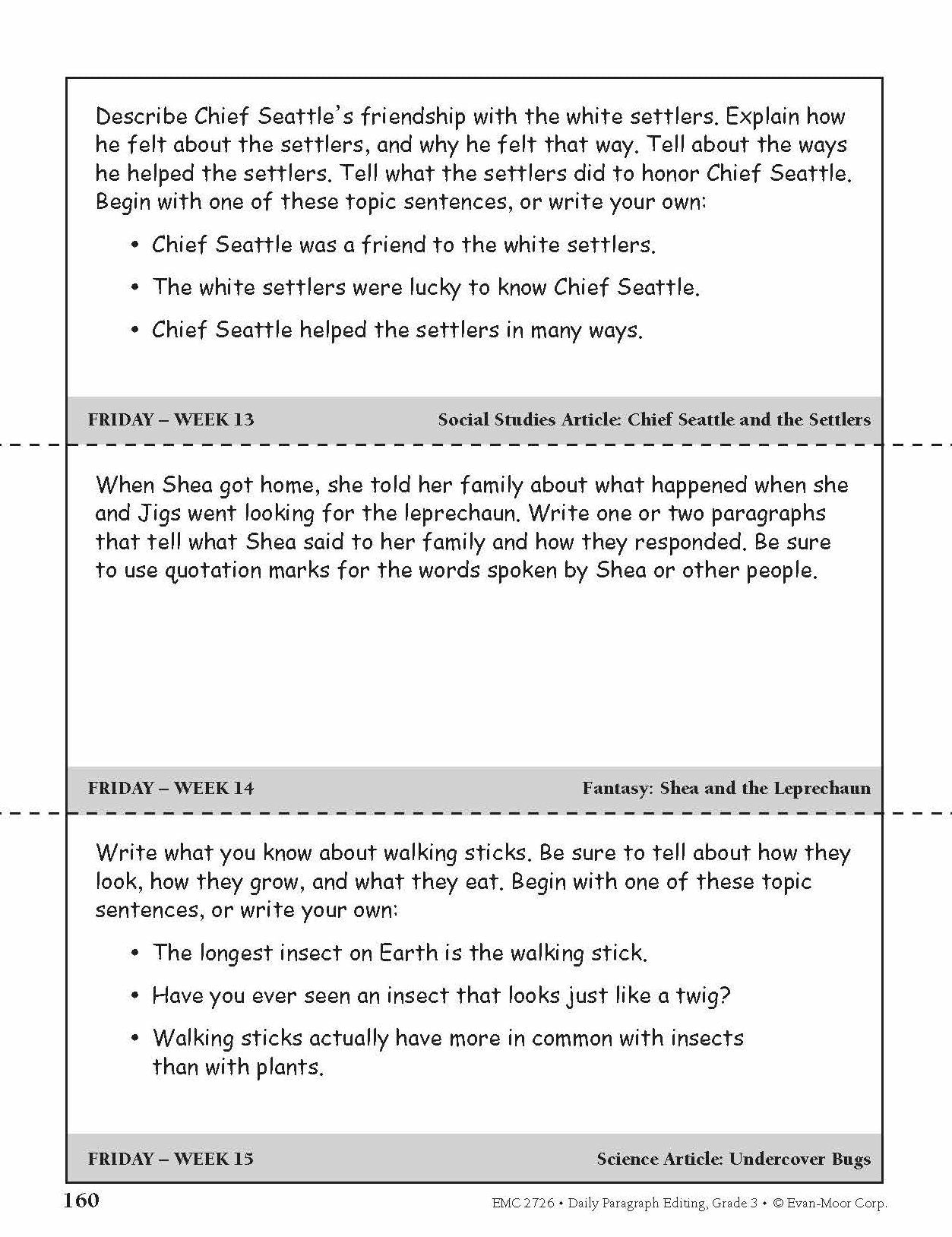 Daily Paragraph Editing Grade 3