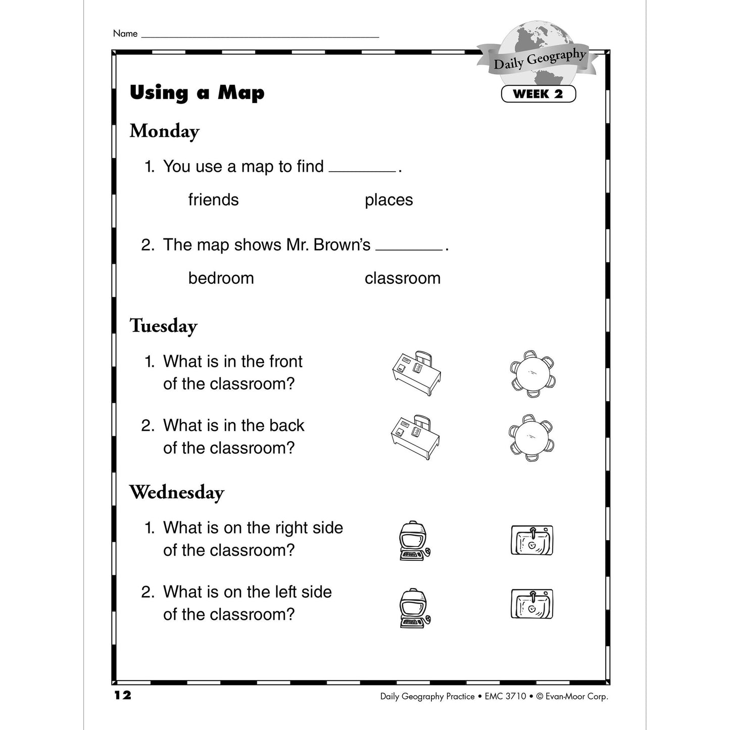 Daily Geography Practice, Grade 1